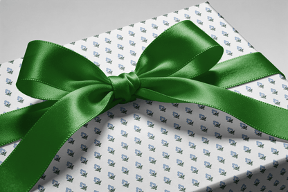 Blue Floral Wrapping Paper - Bluebud - Haus of Wrap
