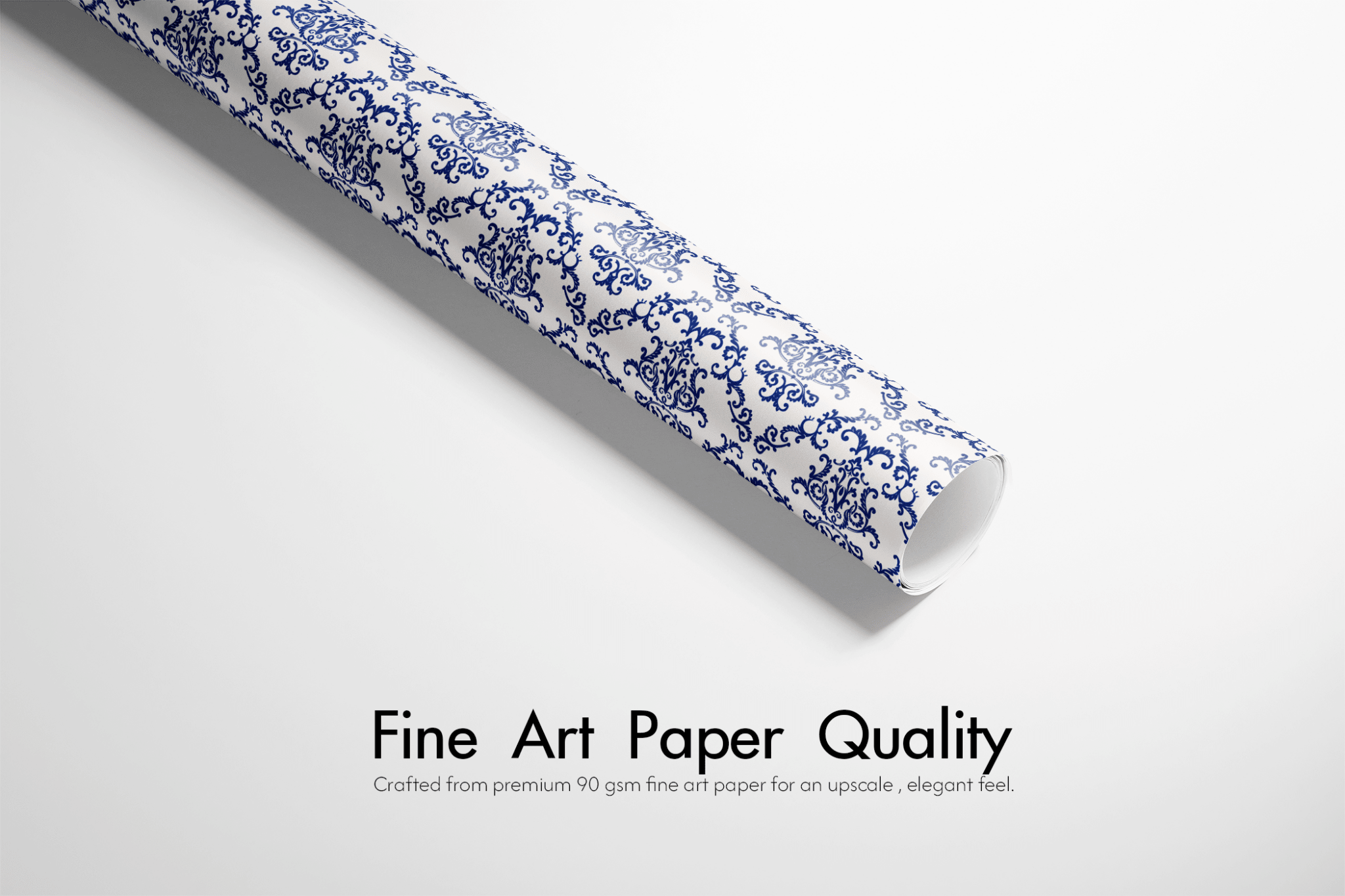 Elegant Wedding Wrapping Paper - Porcelain Blue - Haus of Wrap