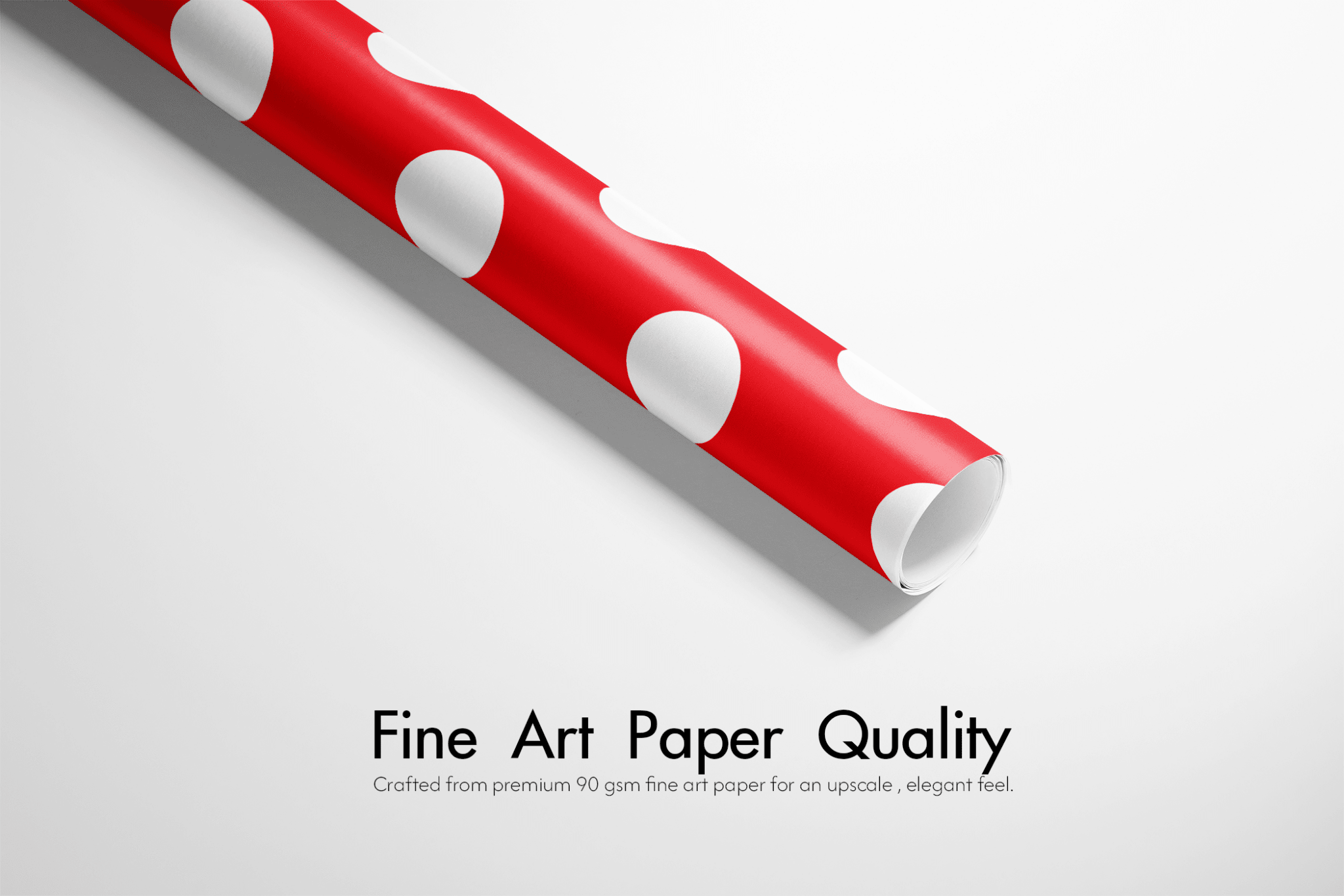 Red Polka Dot Wrapping Paper - Polka Claus - Haus of Wrap