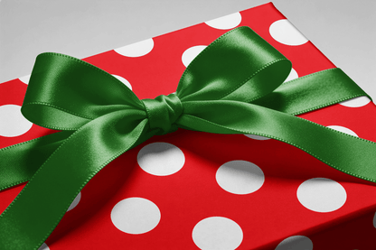 Red Polka Dot Wrapping Paper - Polka Claus - Haus of Wrap