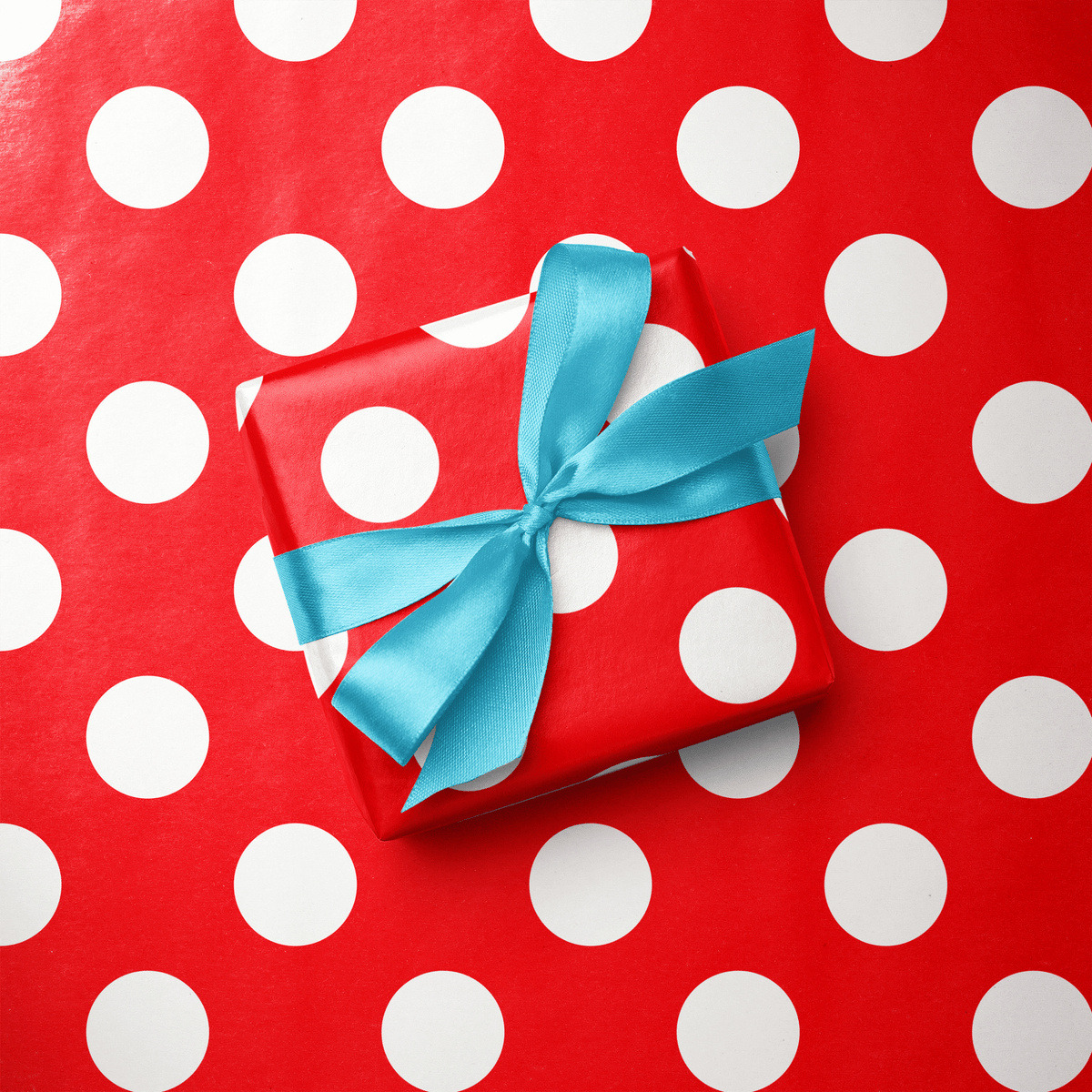 Red Polka Dot Wrapping Paper - Polka Claus - Haus of Wrap