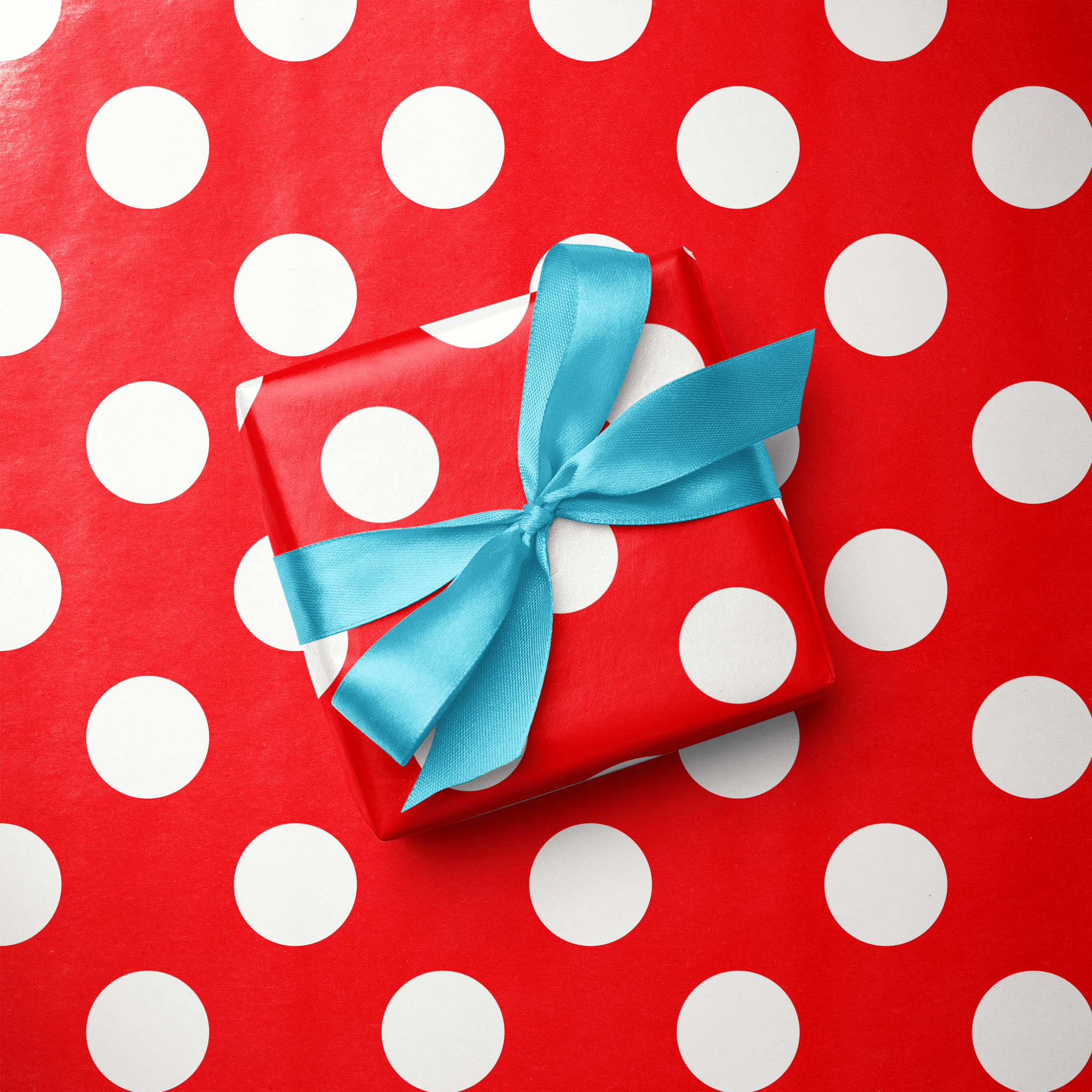 Red Polka Dot Wrapping Paper - Polka Claus - Haus of Wrap