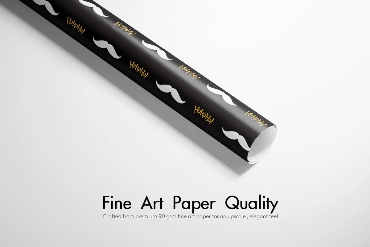 Black and Gold Wrapping Paper Christmas - Mister Claus - Haus of Wrap