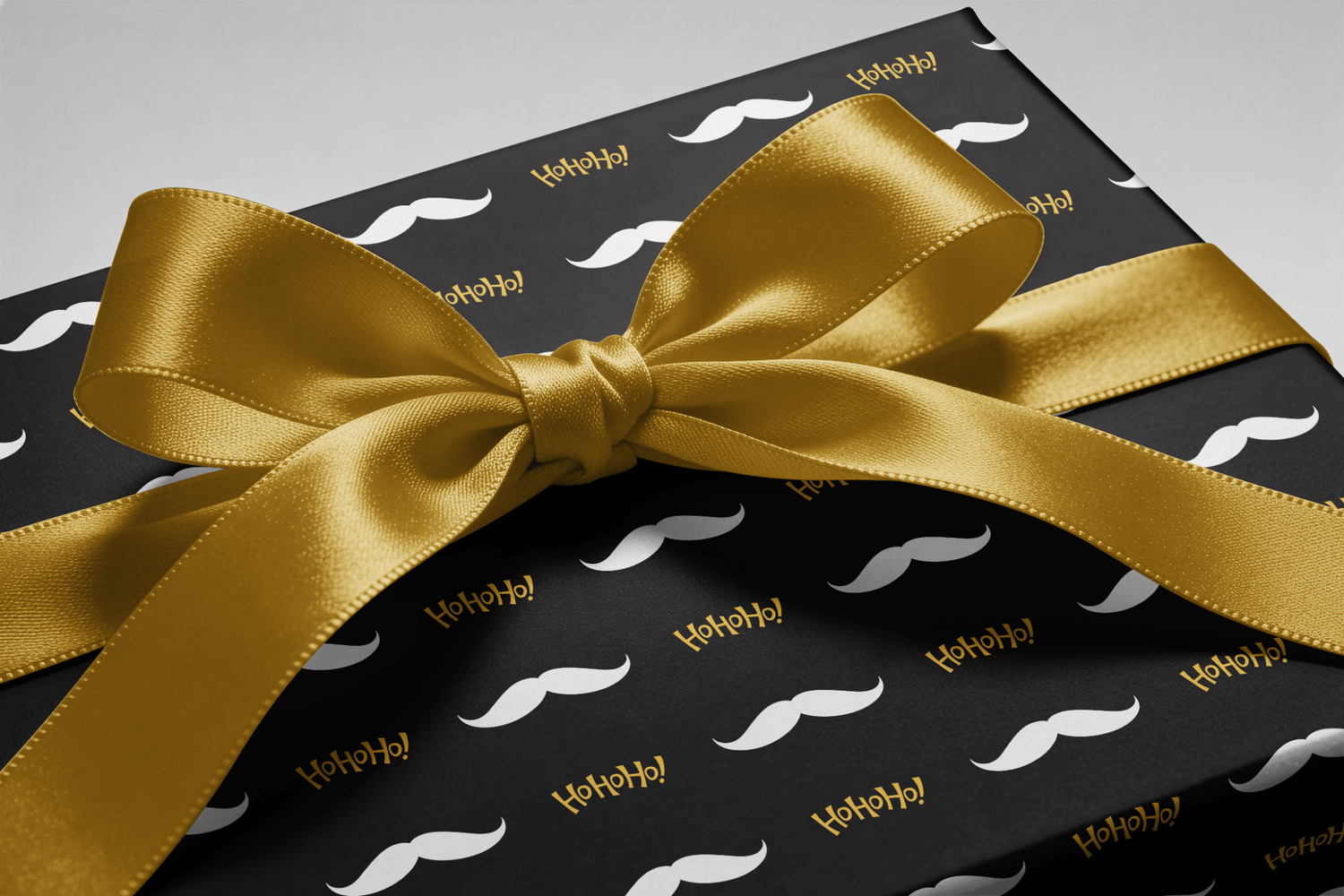 Black and Gold Wrapping Paper Christmas - Mister Claus - Haus of Wrap