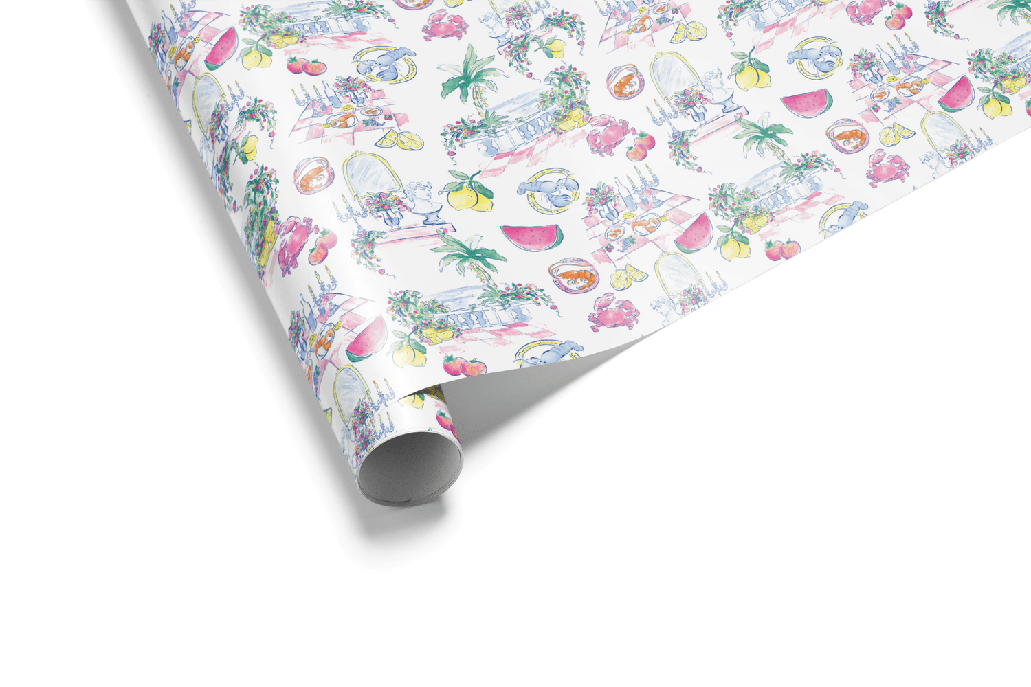 Preppy Wrapping Paper - Palm Beach Toile - Haus of Wrap