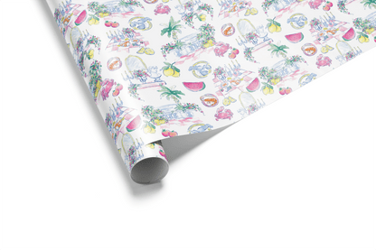 Preppy Wrapping Paper - Palm Beach Toile - Haus of Wrap