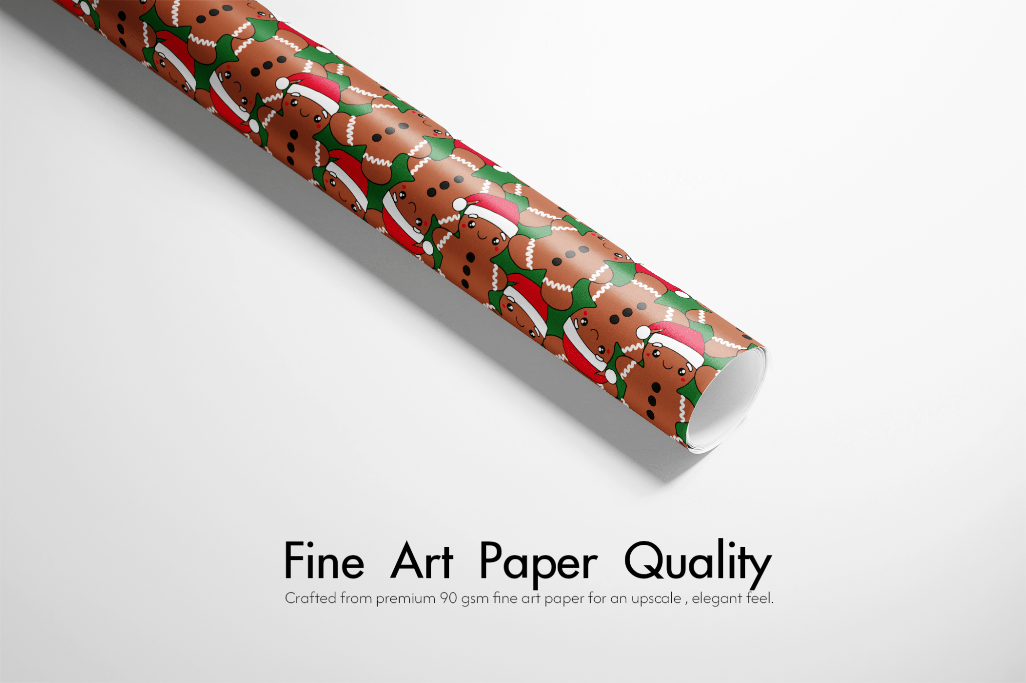 Gingerbread Christmas Wrapping Paper - Cookie Claus - Haus of Wrap
