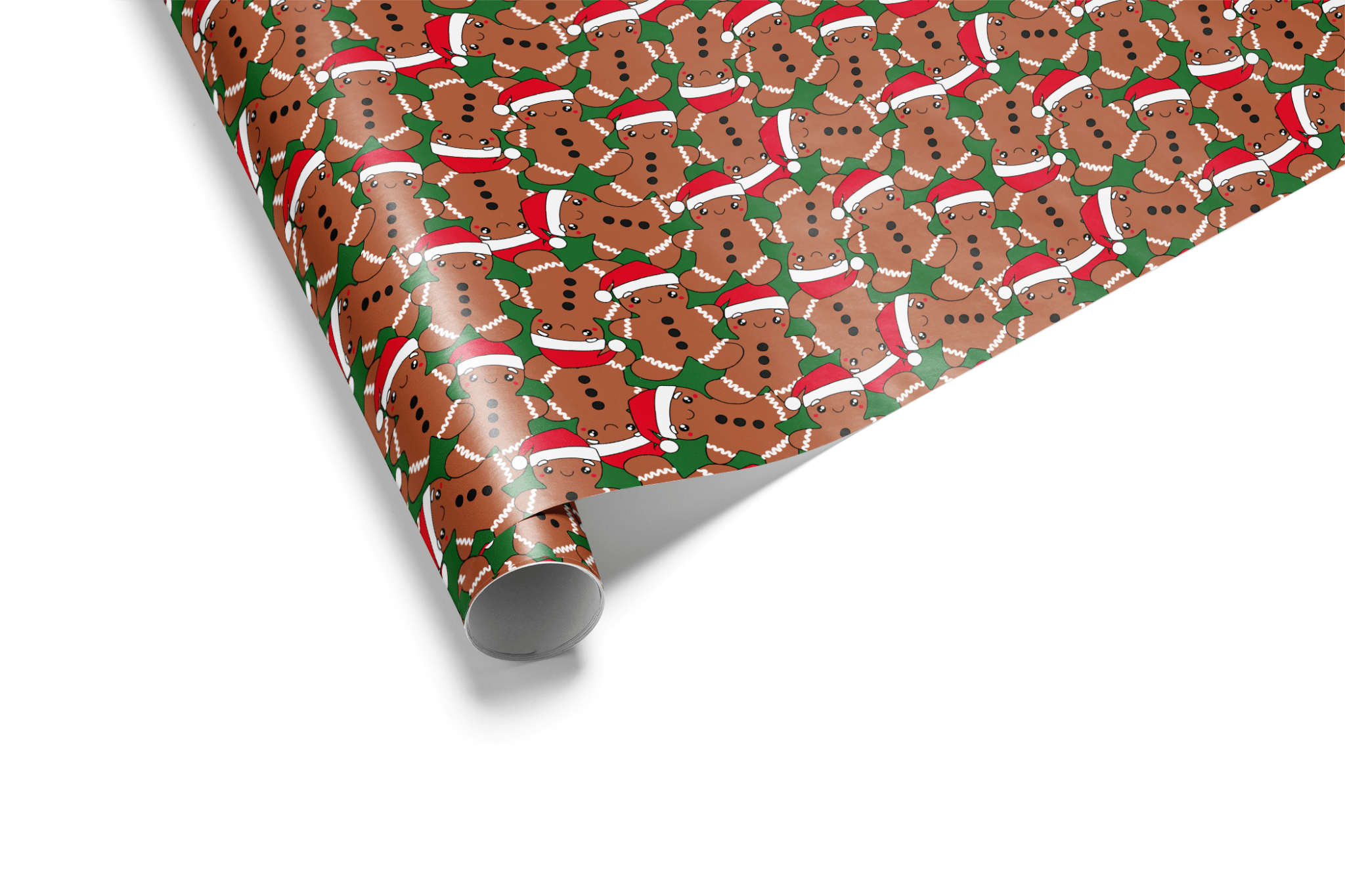 Gingerbread Christmas Wrapping Paper - Cookie Claus - Haus of Wrap