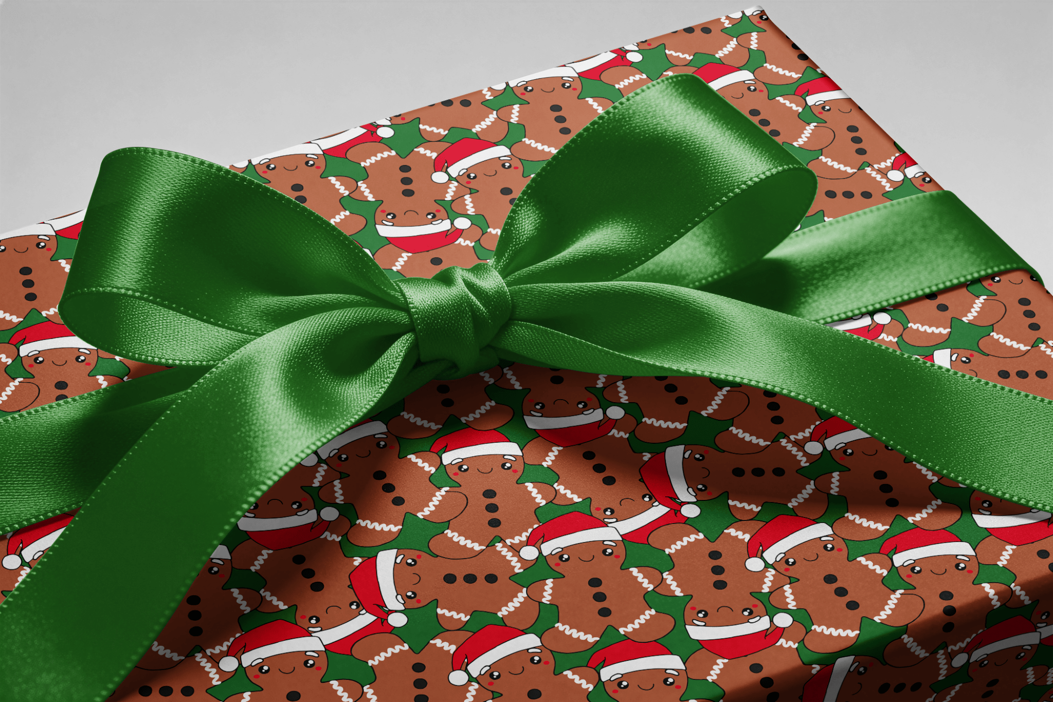 Gingerbread Christmas Wrapping Paper - Cookie Claus - Haus of Wrap