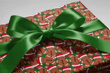 Gingerbread Christmas Wrapping Paper - Cookie Claus - Haus of Wrap
