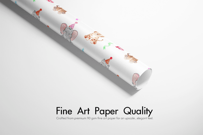 Safari Birthday Wrapping Paper - Safari Soirée - Haus of Wrap