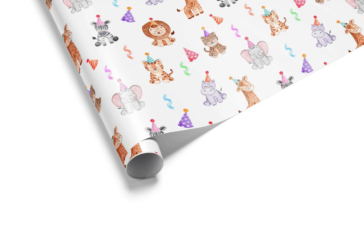 Safari Birthday Wrapping Paper - Safari Soirée - Haus of Wrap