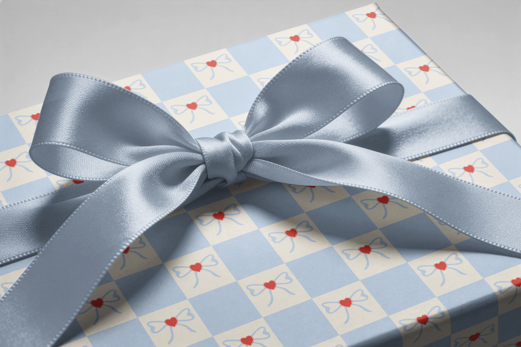 Checkerboard Wrapping Paper - Tied &amp; True - Haus of Wrap