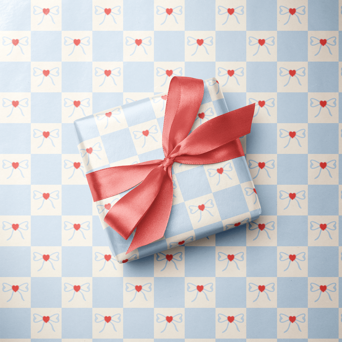 Checkerboard Wrapping Paper - Tied &amp; True - Haus of Wrap