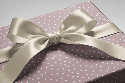 Polka Dot Wrapping Paper Pink - Mauve Manners - Haus of Wrap