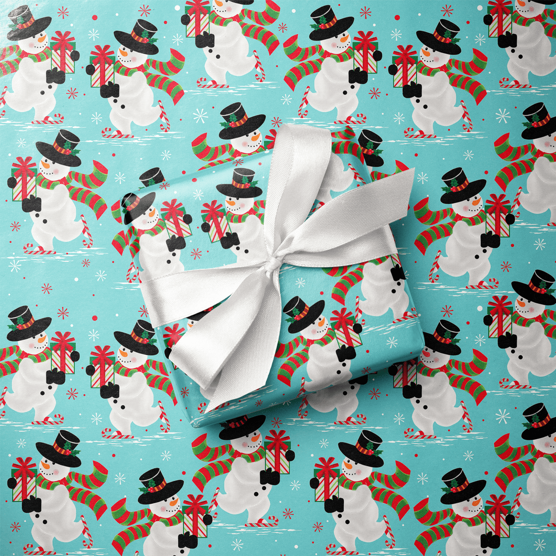 Christmas Snowman Wrapping Paper - Frosty&