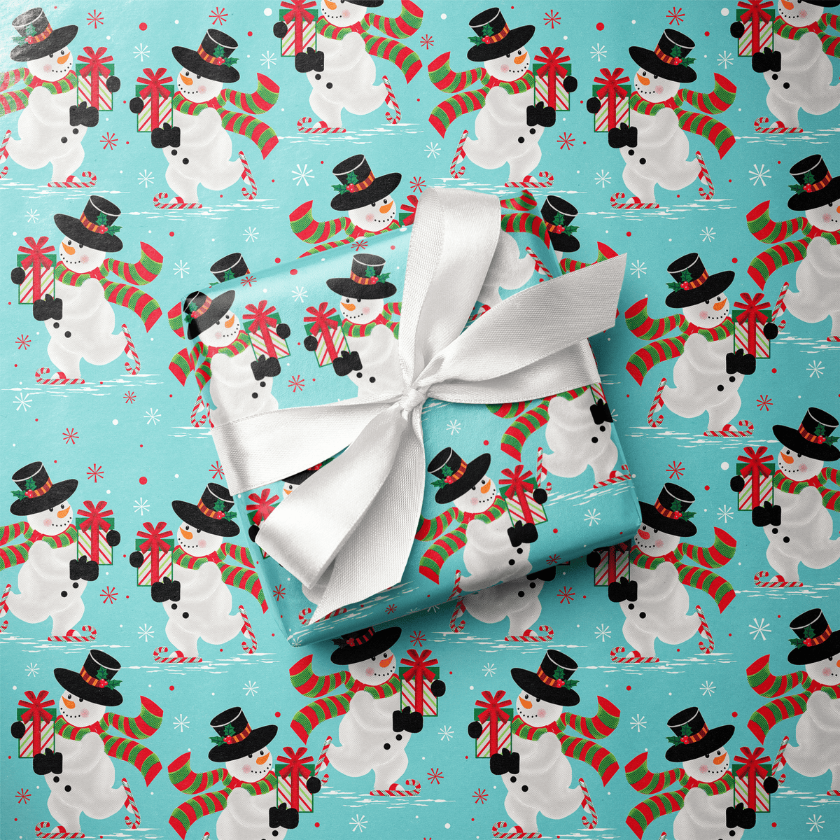 Christmas Snowman Wrapping Paper - Frosty&