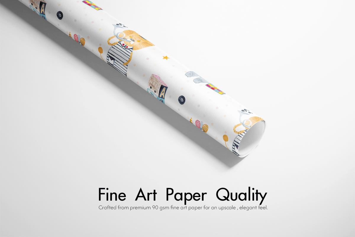 Baby Shower Wrapping Paper Rolls - Toy Box Social - Haus of Wrap