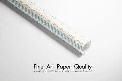 Pastel Wrapping Paper - Little Lines - Haus of Wrap