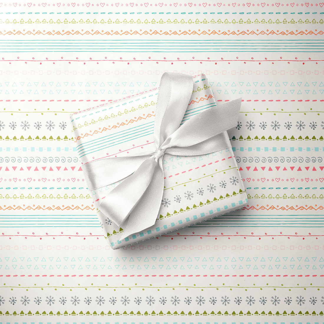 Pastel Wrapping Paper - Little Lines - Haus of Wrap