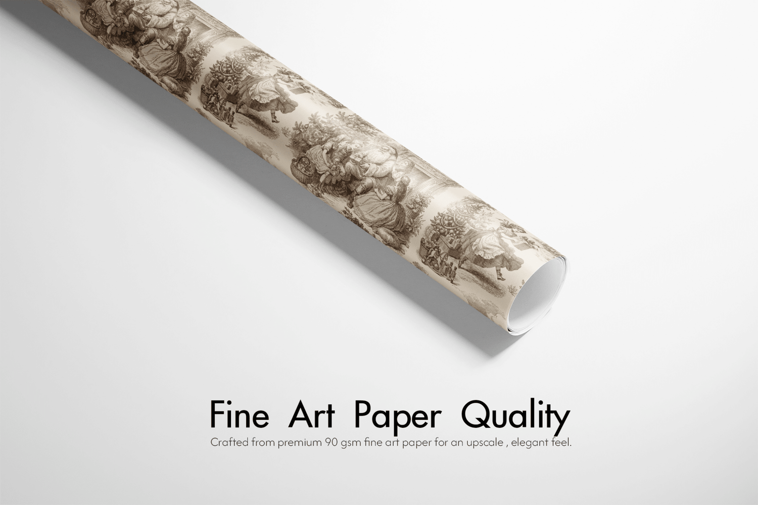 Toile Christmas Wrapping Paper - Avenue Montaigne Christmas - Haus of Wrap