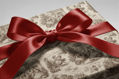 Toile Christmas Wrapping Paper - Avenue Montaigne Christmas - Haus of Wrap