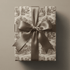 Toile christmas wrapping paper with Santa&