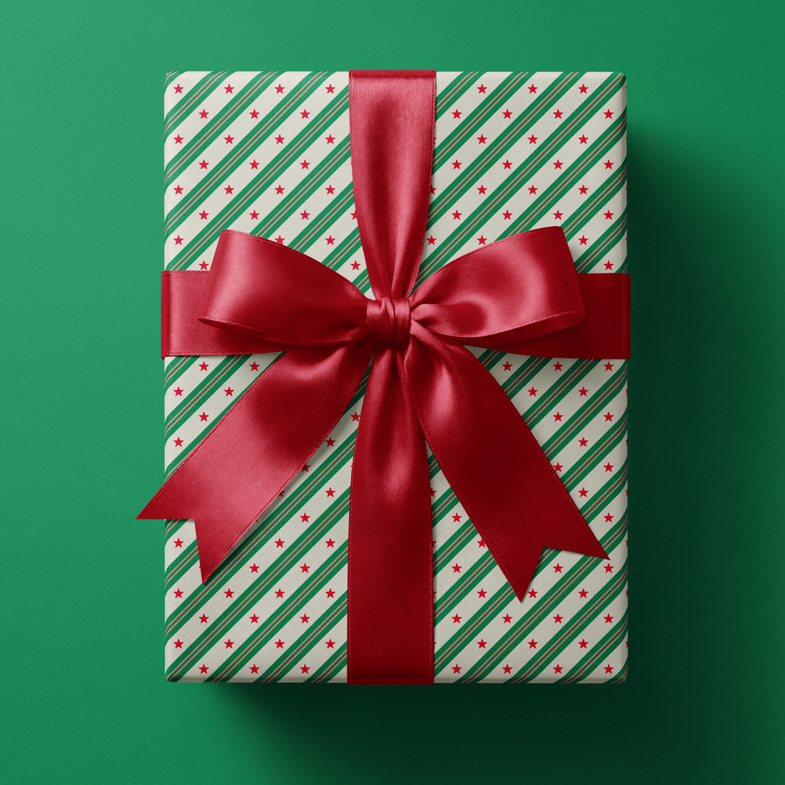 Star Christmas Wrapping Paper - Starlight Pine - Haus of Wrap