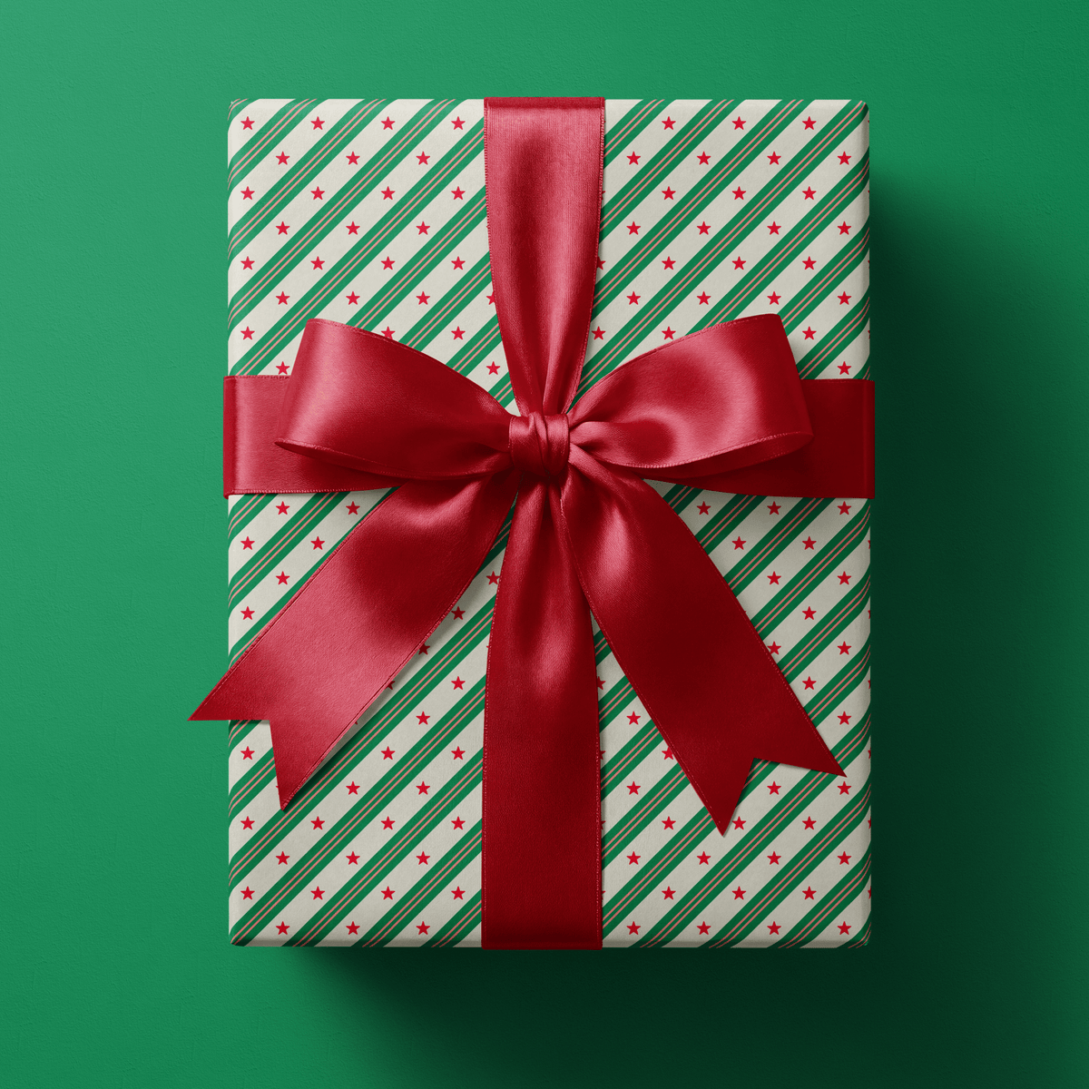 Star Christmas Wrapping Paper - Starlight Pine - Haus of Wrap