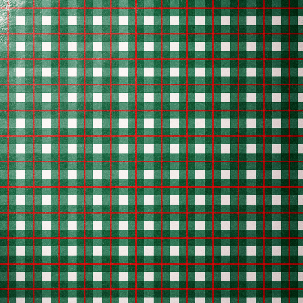 Checkered Christmas Wrapping Paper - Holly House Check - Haus of Wrap