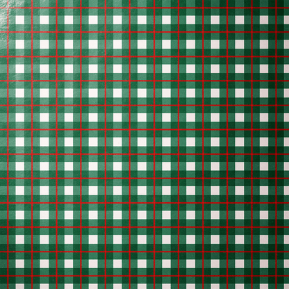 Checkered Christmas Wrapping Paper - Holly House Check - Haus of Wrap