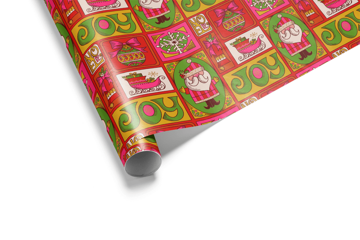 70s Christmas Wrapping Paper - Groovy Christmas - Haus of Wrap