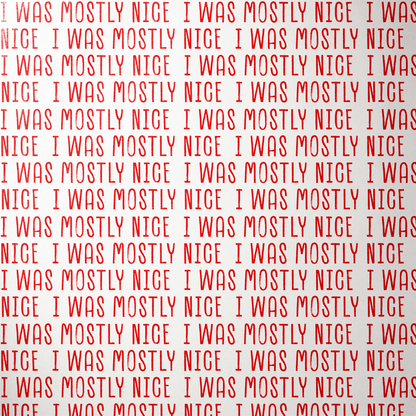 Naughty Christmas Wrapping Paper - On My Best Behavior - Haus of Wrap