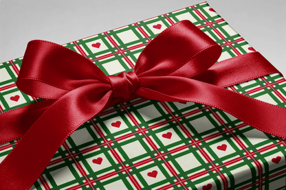 Plaid Christmas Wrapping Paper - Love in Every Square - Haus of Wrap