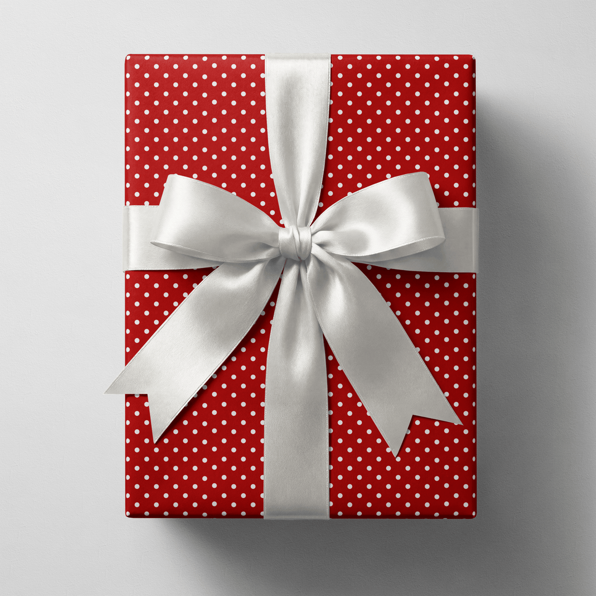 Red and White Polka Dot Wrapping Paper - Va-Va-Dot - Haus of Wrap