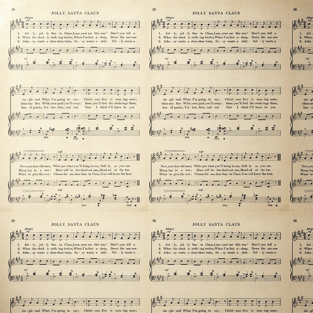 Sheet Music Gift Wrapping Paper - The Caroler&