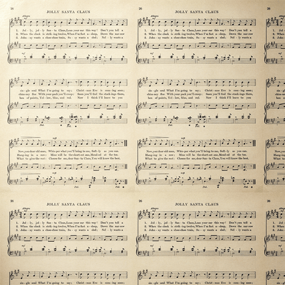 Sheet Music Gift Wrapping Paper - The Caroler&