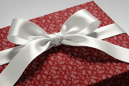 Dark Red Wrapping Paper - Crimson Understory - Haus of Wrap