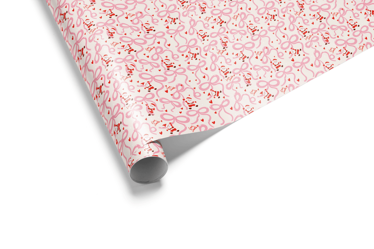 Love Santa Wrapping Paper - Hang On, Santa - Haus of Wrap