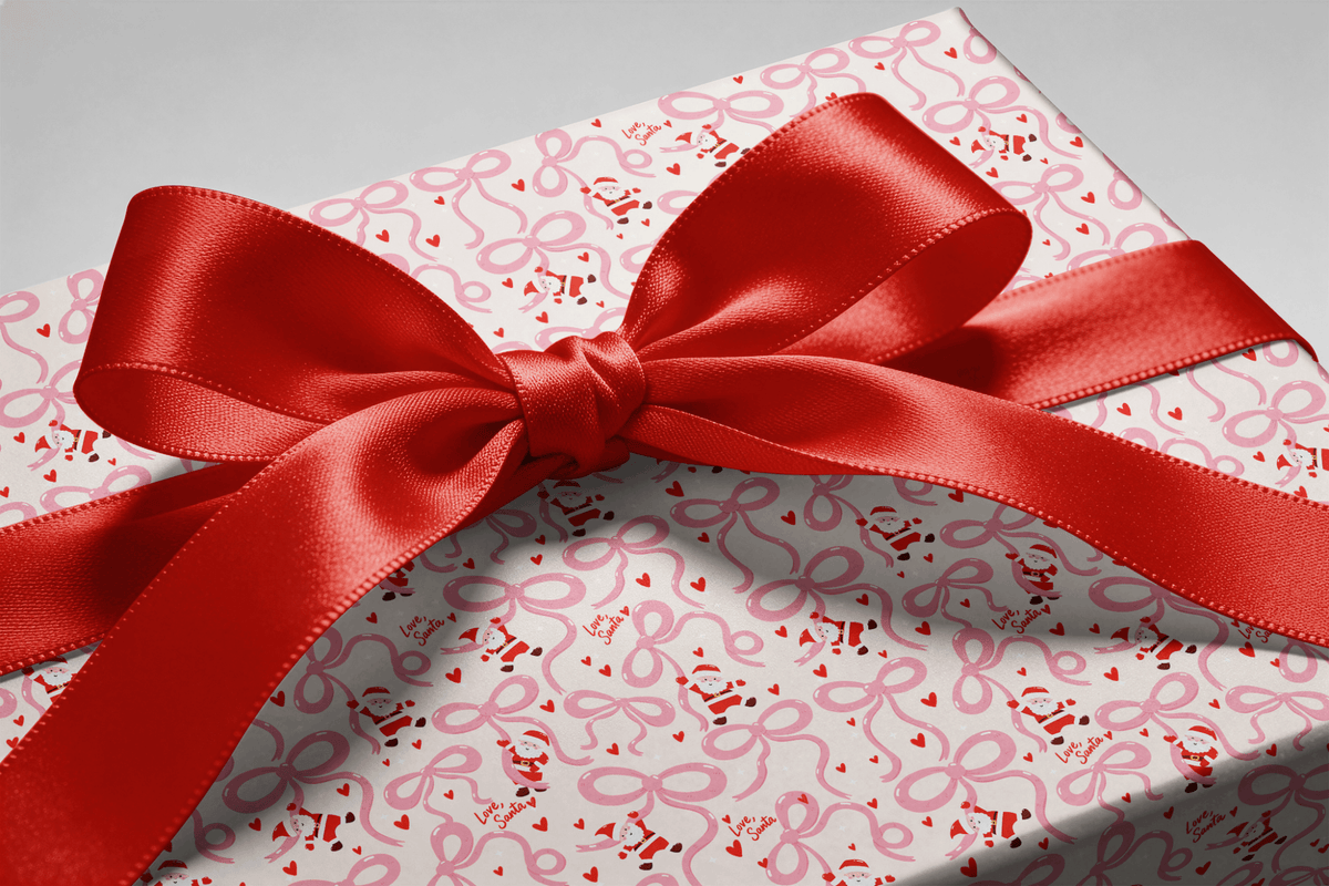 Love Santa Wrapping Paper - Hang On, Santa - Haus of Wrap