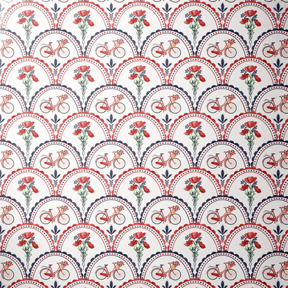 Bicycle Wrapping Paper - Pedal &amp; Poppy - Haus of Wrap