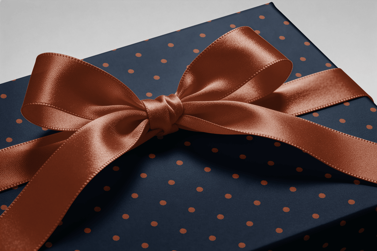 Navy Blue Gift Wrapping Paper - Terracotta Tide - Haus of Wrap