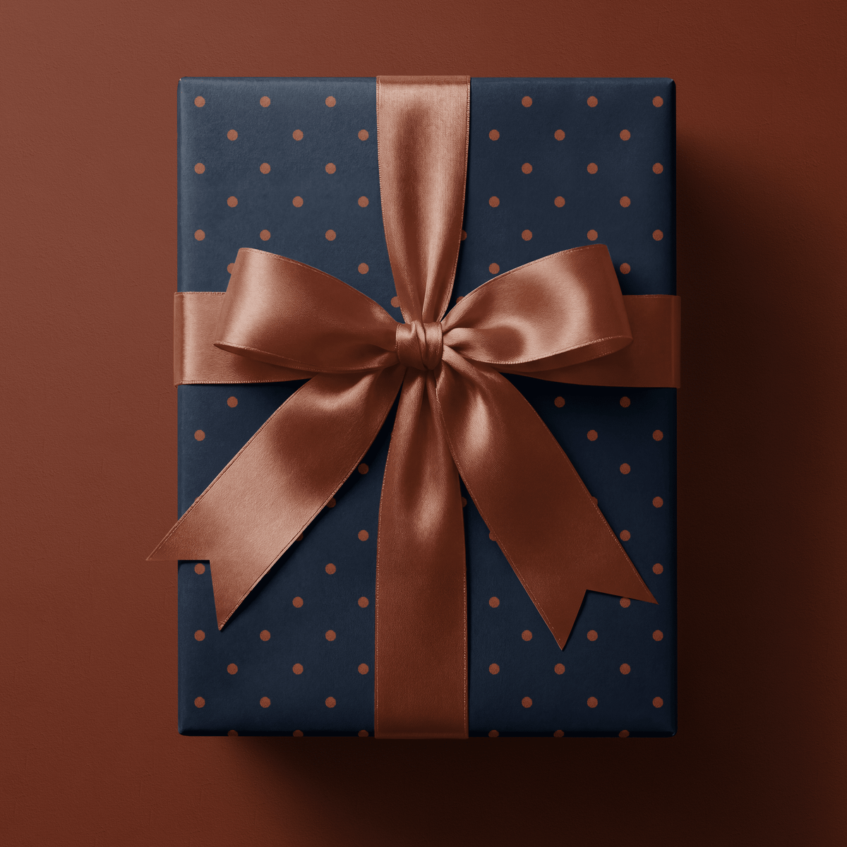 Navy Blue Gift Wrapping Paper - Terracotta Tide - Haus of Wrap