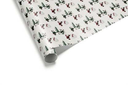 Polar Bear Christmas Wrapping Paper - Wintry Pals - Haus of Wrap