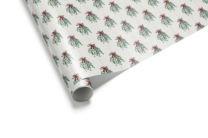 Mistletoe Wrapping Paper - Kissing Bough - Haus of Wrap