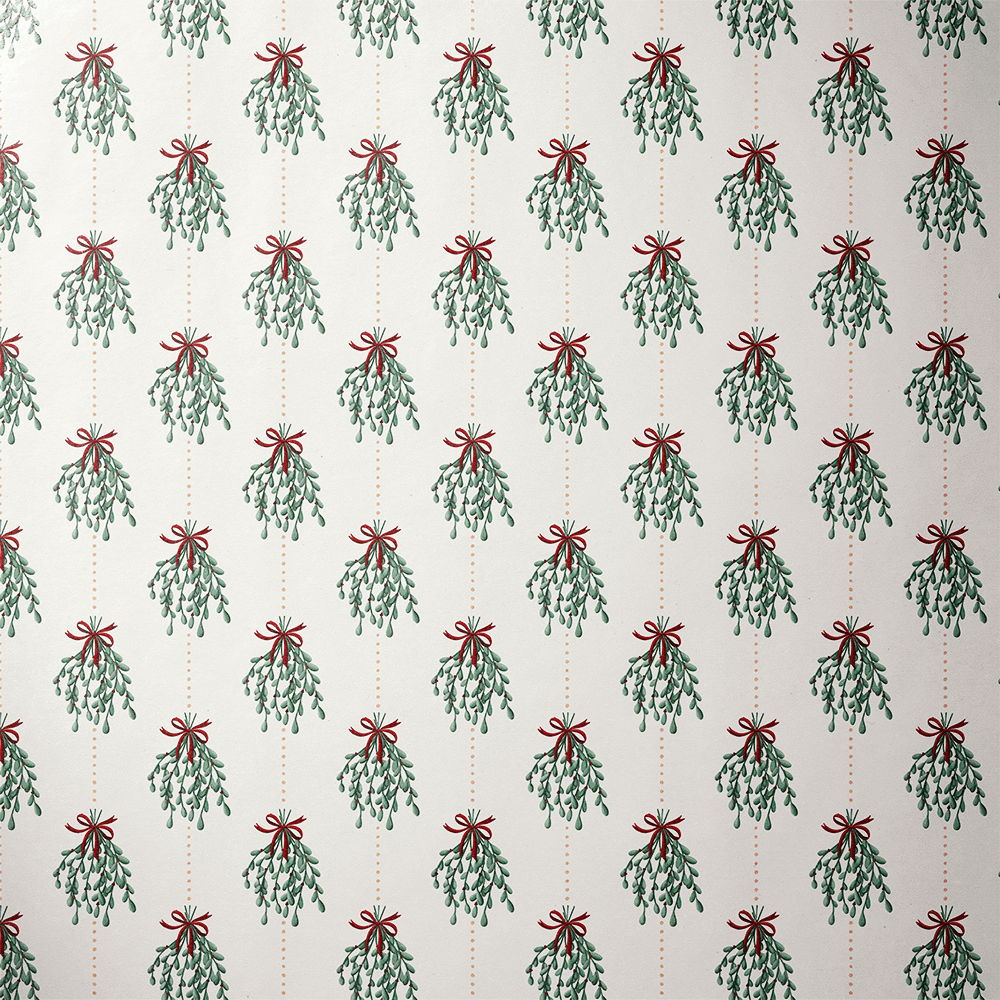 Mistletoe Wrapping Paper - Kissing Bough - Haus of Wrap