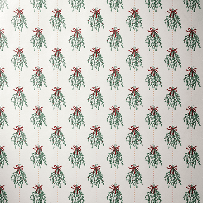 Mistletoe Wrapping Paper - Kissing Bough - Haus of Wrap