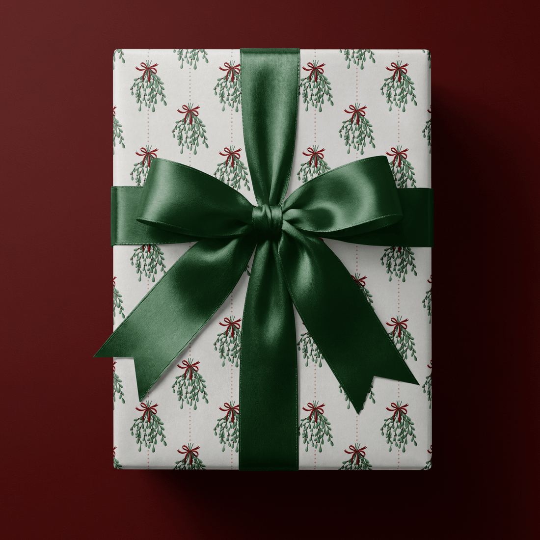 Mistletoe Wrapping Paper - Kissing Bough - Haus of Wrap