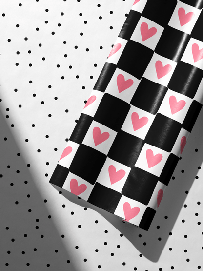 Retro Check Hearts - Haus of Wrap