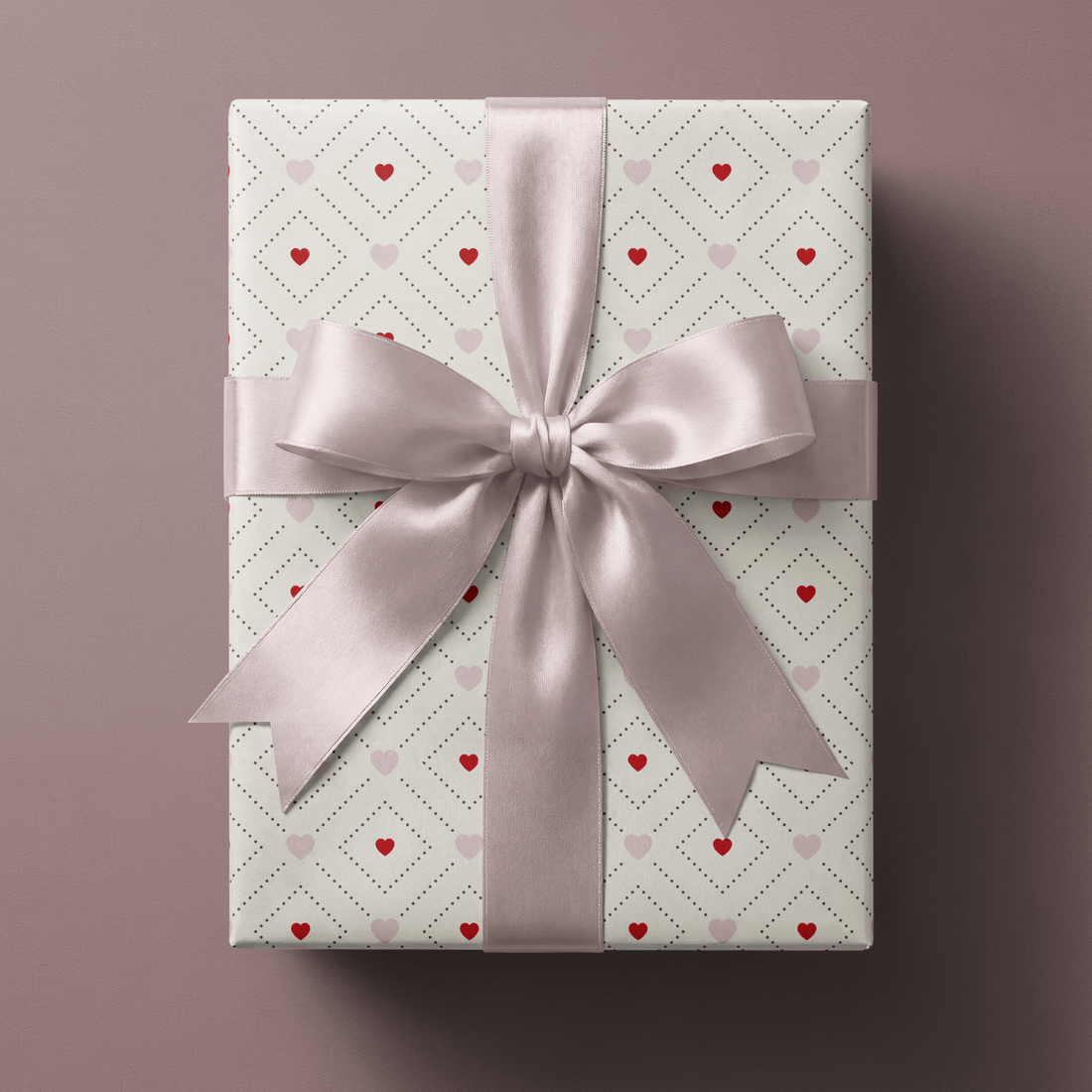 Haus of Wrap’s Tender Geometry gift box in chic pink gift wrap—perfect for birthdays, weddings, or holiday celebrations.